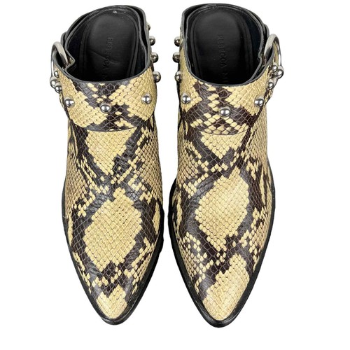 REBECCA MINKOFF SALLEST TOO BUTTER EXÓTICO ESTAMPADO DE SERPIENTE MULAS CON TACHUELAS PARA MUJER 6,5 - Imagen 2 de 13