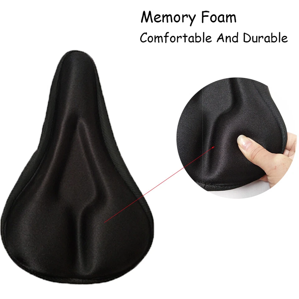 Bike Seat Cover Comfort Cushion Cover Soft Padded Mountain Bicycle Saddle Sports - Image 2 of 4
