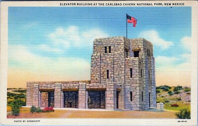 Elevator Building Carlsbad Cavern National Park New Mexico Postcard Unposted