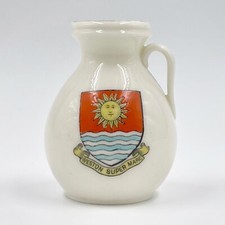 VINTAGE WH GOSS CRESTED CHINA ANCIENT LICHFIELD JUG - WESTON SUPER MARE CREST