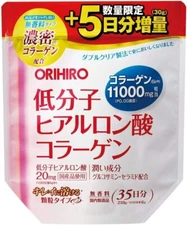 Orihiro Low Molecular Weight Hyaluronic Acid Collagen Bag Type 210g from Japan