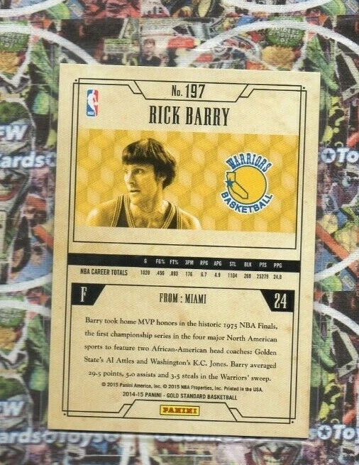 2014-15 Gold Standard #197 Rick Barry /285 Golden State Warriors - Image 2 of 2
