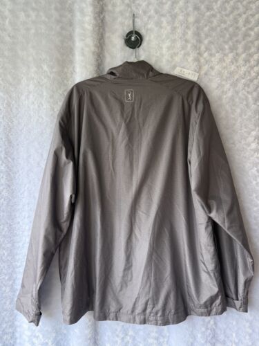 PGA Tour Pro Series Jacket Men's Large L Windbreaker Gray Quarter Zip Pullover - Picture 3 of 7