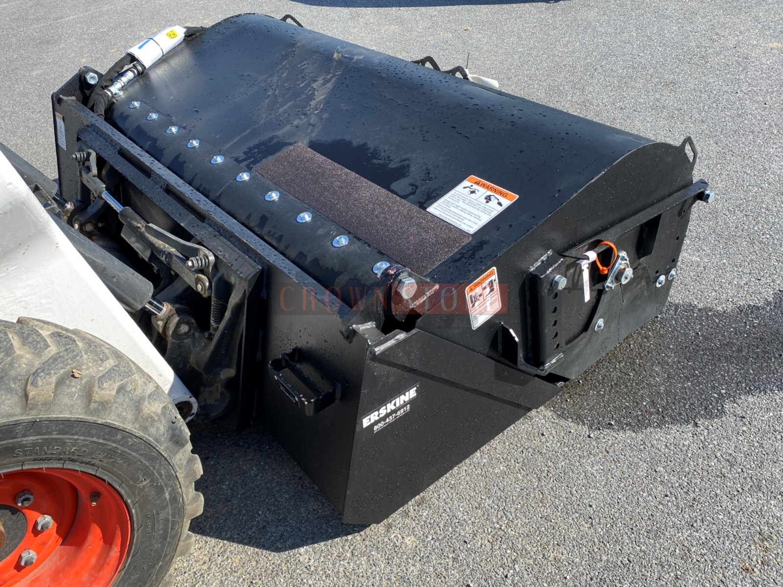 BRAND NEW ERSKINE 72" PICK UP BROOM FOR SKID STEER LOADERS, POLY/METAL