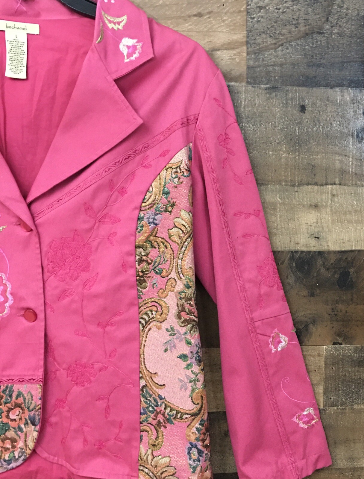 Bechamel Patchwork Jacket Pink Floral  Embroidere… - image 3