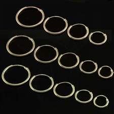 Vero oro giallo ORECCHINI 8K 14K 18K COPPIA o singolo ORECCHINO UOMO DONNA