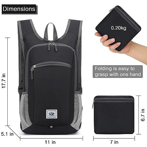 15L Lightweight Hiking Backpack Foldable Small Travel Backpack Packable Campi... | eBay 15L Lightweight Hiking Backpack Foldable Small Travel Backpack Packable Campi... | eBay