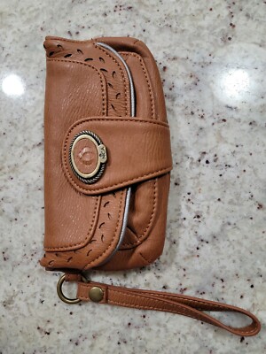 NICA Brown Ample Wallet Wristlet Excellent Condition!