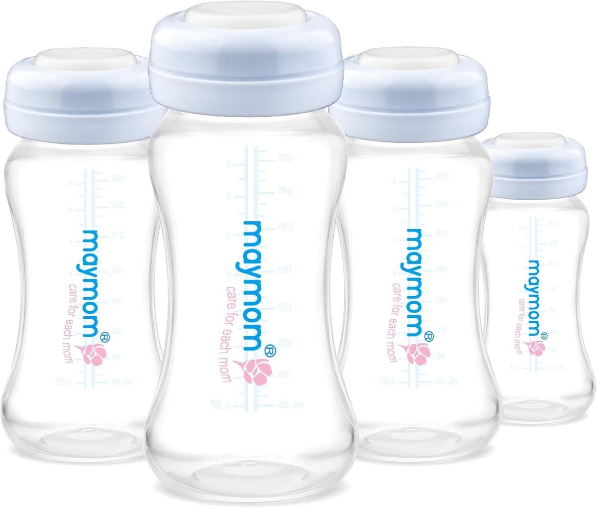 Maymom Wide-Mouth Milk Storage Collection Bottle with SureSeal Sealing Disk  6pc
