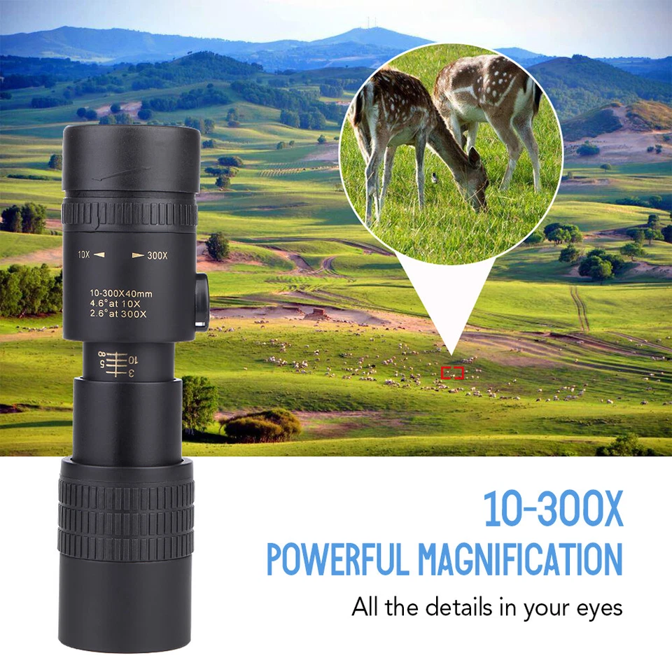 40mm Monocular Telescope 10-300X Monocular With BAK4 Prism For Bird Watching - Image 4 of 4