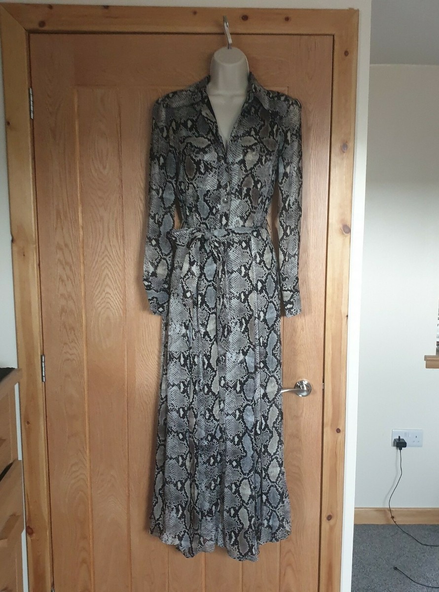 Massimo dutti snake print dress ASO Royal | eBay