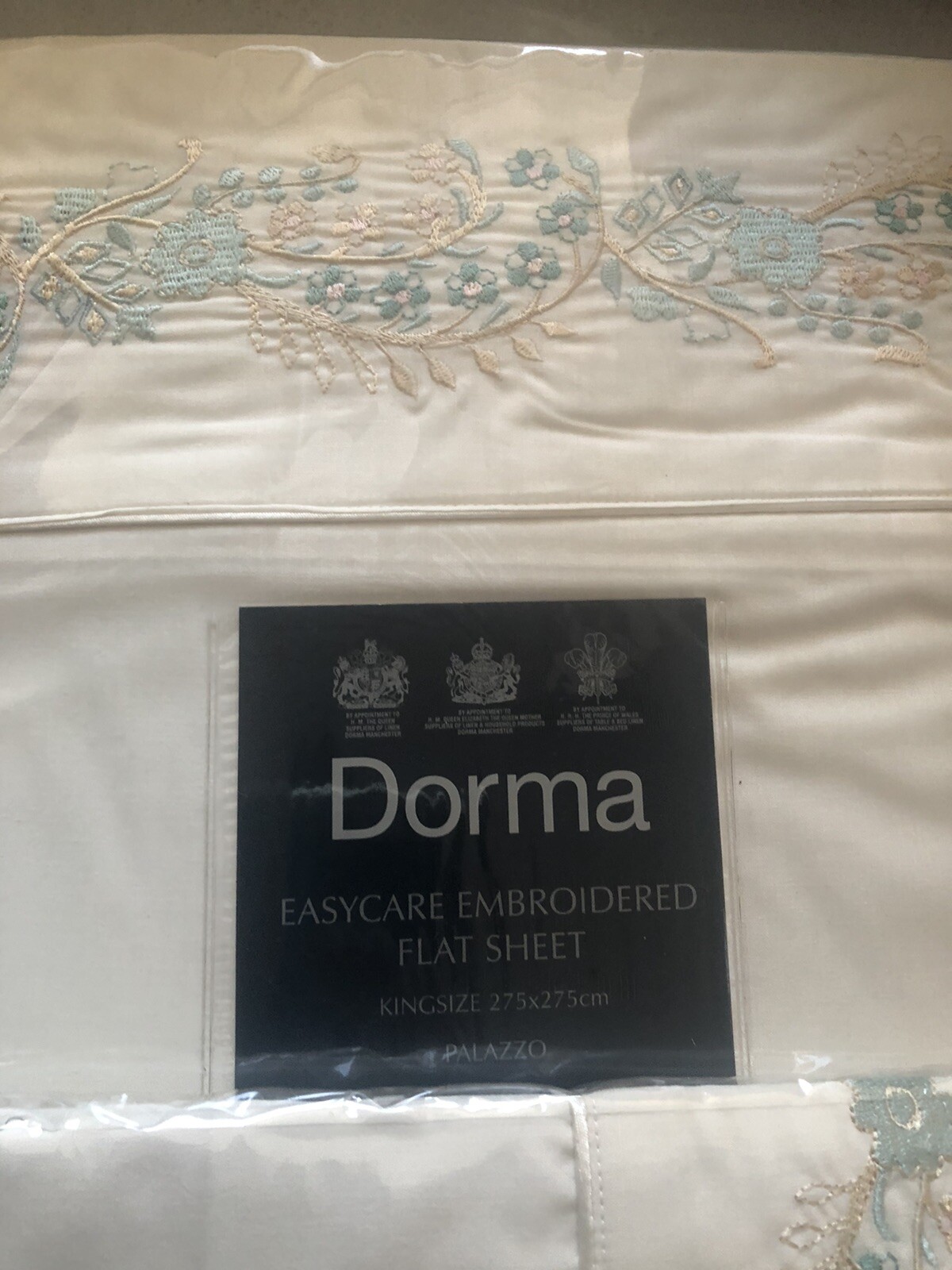 Dorma Palazzo Jacquard Duck Egg Blue Kingsize Duvet,Valance,sheet Throw