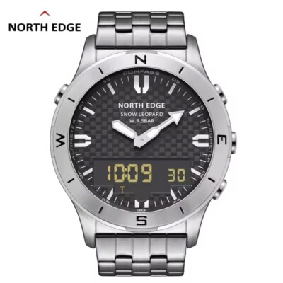 NORTH EDGE Snow Leopard Outdoor-Armbanduhr - Kompass, Barometer, Höhenmesser 