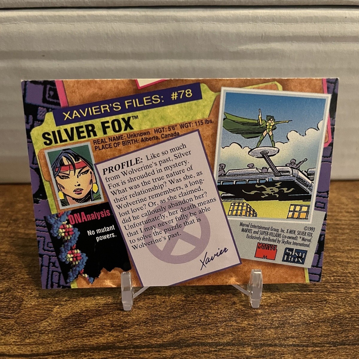 1993 Skybox X-Men Series 2 Silver Fox #78 Super-Villains Marvel