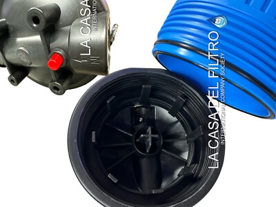 Porta Filtro Acqua Ottone Alloggiamento Filtro Acqua Blu Grande Da 20" Per Sistema Filtrazione Casa Intera, Con Porta Ottone Cisterna Ibc - Foto 2