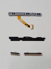 Samsung Galaxy S22 S901U Volume Power Button Flex Cable Bracket Pink Gold OEM
