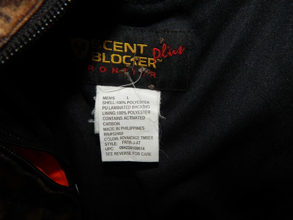 Scent Blocker Plus Frontier Jacket Hooded Hunting Camo Real Tree Safety Vest L - Image 2 of 4