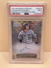 Colson Montgomery BOWMAN AUTO REFRACTOR /150 PSA 9 - 2022 Bowman Sterling