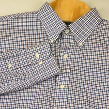 Lauren Ralph Lauren Mens Plaid Checkered Button Down Shirt 16 1/2 32/33