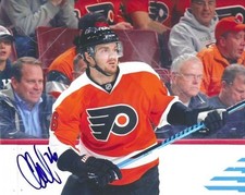 Signed  8x10 Carlo Colaiacovo Philadelphia Flyers Photo - COA