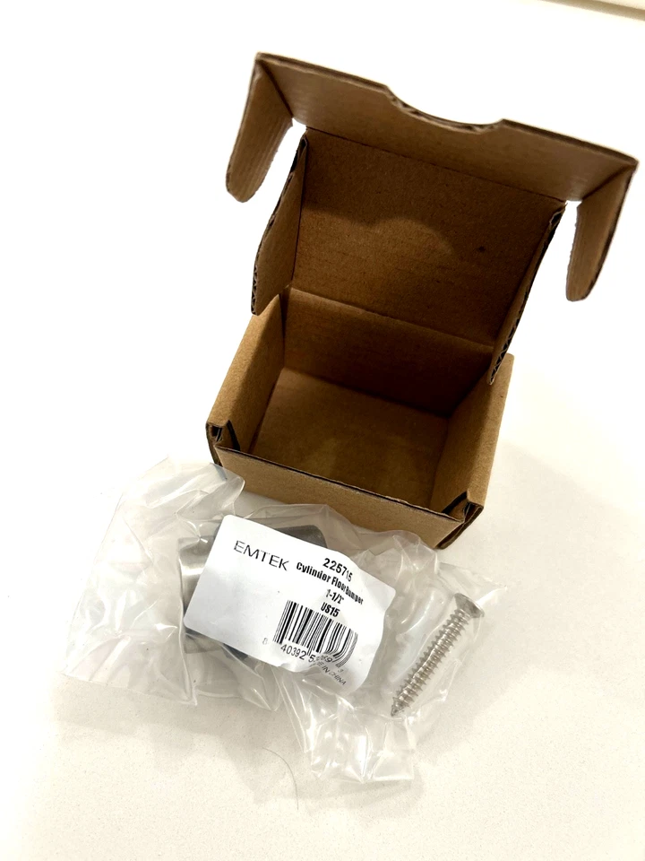 Emtek Assa Abloy Cylinder Floor Bumper Door Stop in Satin Nickel - Image 3 of 3