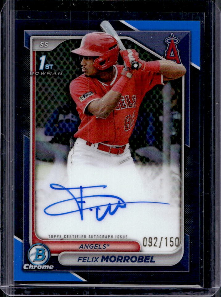 2024 Bowman Felix Morrobel Chrome Auto Blue Refractor 1st #92/150