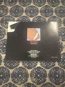 Tecmo Bowl Football NES Nintendo Instruction Manual 