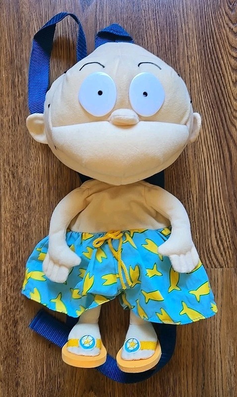 1999 Viacom Nickelodeon Rugrats Tommy Pickles Swim Suit Plush Backpack Sack.