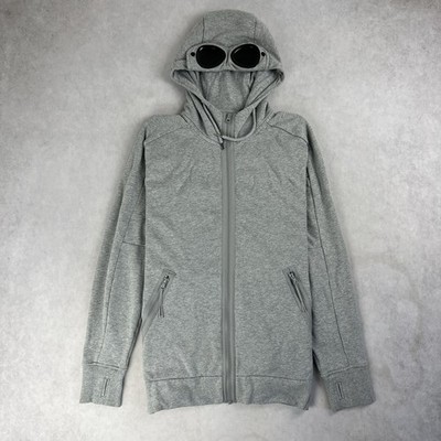 CP Company Full Zip Goggle Hoodie Large Jumper Grey Sweatshirt Jacket 6223