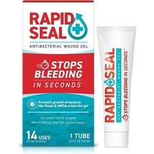 Rapid-Seal Antibacterial First Aid Wound Gel, Stops Bleeding in Seconds