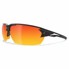 Edge Eyewear Xdap419 Dawson, Safety Glasses, Anti-Scratch, Red Mirror Lens,