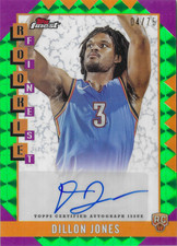 2024-25 TOPPS FINEST DILLON JONES AUTO ROOKIE FINEST AUTOGRAPH #RFA-DJ /75 GREEN