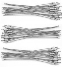 100 Schlüsselringe Drahtseil 50mm Schlüsselanhänger Rundring Edelstahl Drahtring