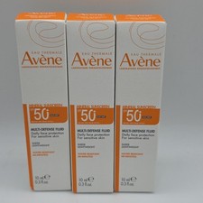 3X- 0 .3 FL. oz Avene Multi-Defense Fluid Daily Face Protection SPF 50 Lotion