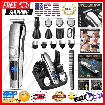 Beard Trimmer for Men, Waterproof Electric Razor for Nose, Body, Face & Musta...