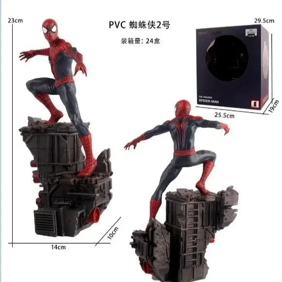 Spiderman Marvel 3pcs 23cm Figure STATUA Supereroi DA COLLEZIONE - Immagine 4 di 4