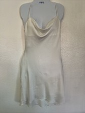 ASTR The Label Medford Cowl Neck Satin Mini Dress SZ-M
