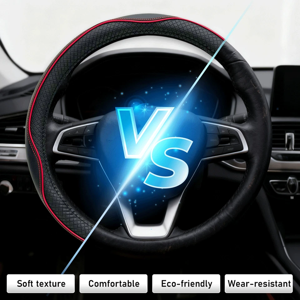 Customized Car Steering Wheel Cover Leather For Chevrolet Silverado 14½-16 inch - Изображение 4 из 4