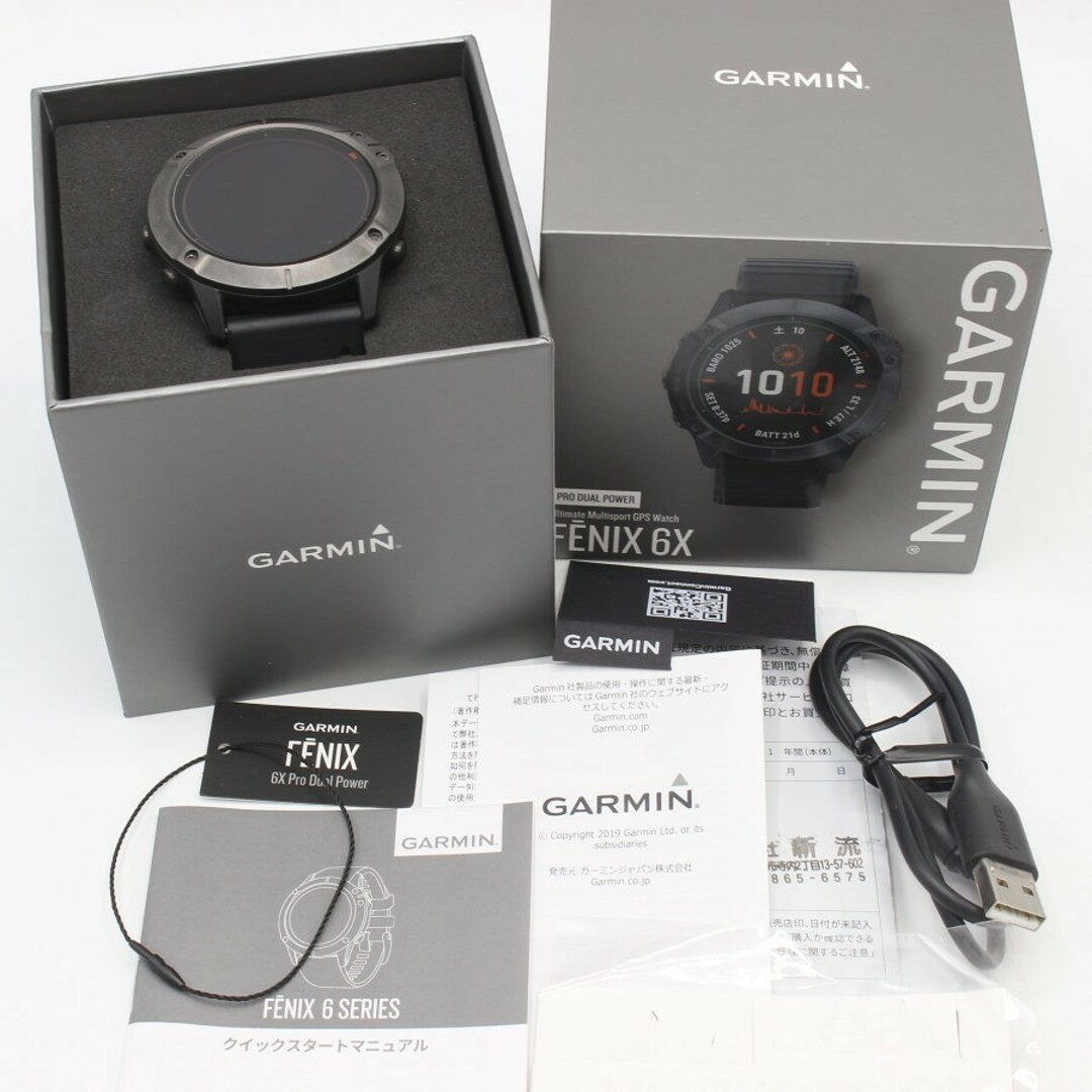 GARMIN fenix 6X Pro Dual Power Ti Black DLC 010-02157-53