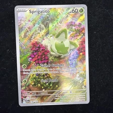 Sprigatito Paldea Evolved Full Art Holo Card 196/193 Rare Illustration