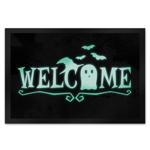 Welcome FußMatte XL In 40X60 Cm FüR Halloween Mit Geist-image