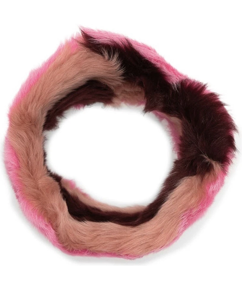 $275 UGG Bufanda de esquí genuina de piel de oveja Snood para mujer nueva con etiquetas talla única ROSA BRILLANTE MULTI Foto 3 de 4