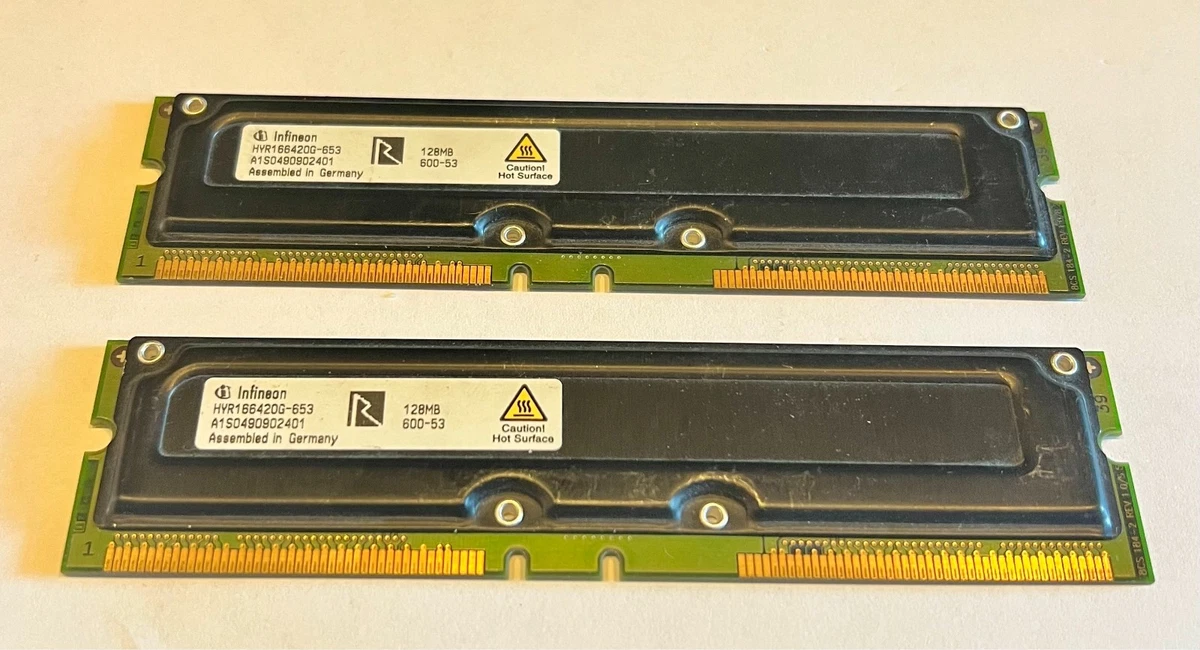 RDRAM Computer Memory (RAM) 2 Modules for sale | eBay RDRAM Computer Memory (RAM) 2 Modules for sale | eBay