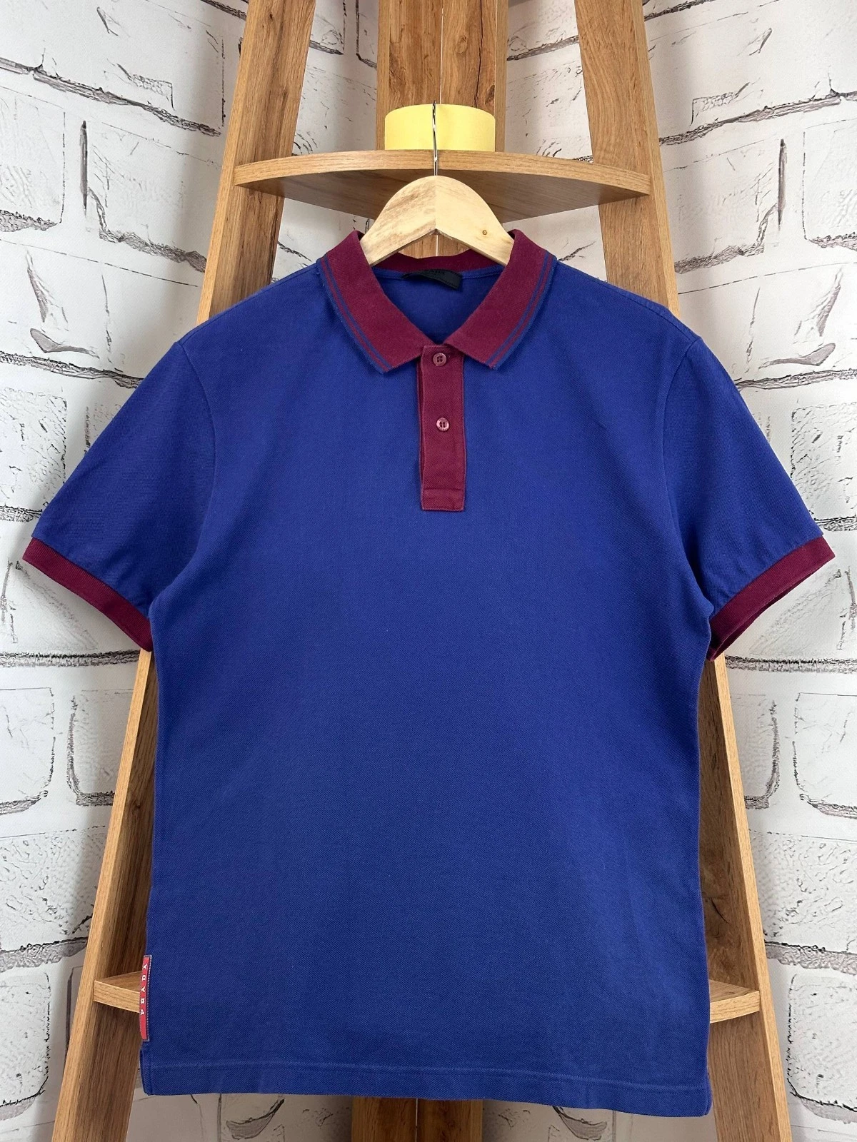 Prada Polo Shirt Men's Luxury Italy Tab Logo Classic Blue Size L
Opens in a new window or tab