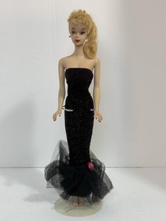 Original Barbie Doll & Dress Ponytail #3 Blonde 1960 Solo In The Spotlight Japan