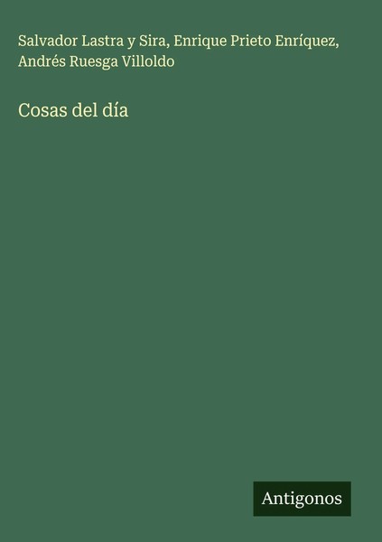 Salvador Lastra Y Sira (U. A.) | Cosas Del DíA | Buch | Spanisch (2025)-image