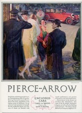 1927 Original Pierce Arrow Enclosed Cars Ad. Large Red Sedan. Paul Gerding Art 1927 Original Pierce Arrow Enclosed Cars Ad. Large Red Sedan. Paul Gerding Art