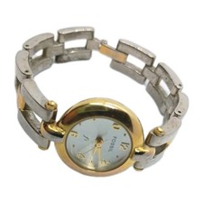Fossil Gold/Silver Dial Bracelet Watch Vintage Band ES-8875 - VINTAGE -needs bat