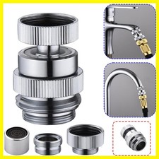Brass sink faucet to garden hose adapter, Sink Faucet Adapter Kit with Aerato...