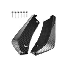 Rear Bumper Diffuser Splitter Canard Carbon Fiber Style Universal Car Decor Kit